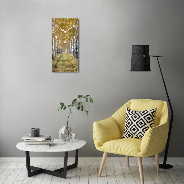 Glazen klok rechthoekige Berkenbos