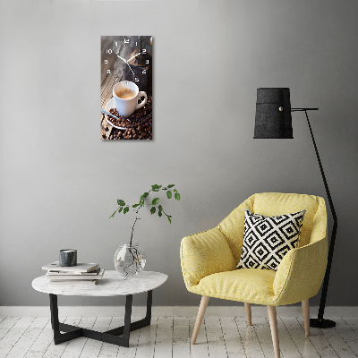 Glazen klok rechthoekige Een kopje koffie