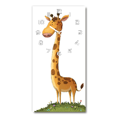 Rechthoekige glas klok Giraffe