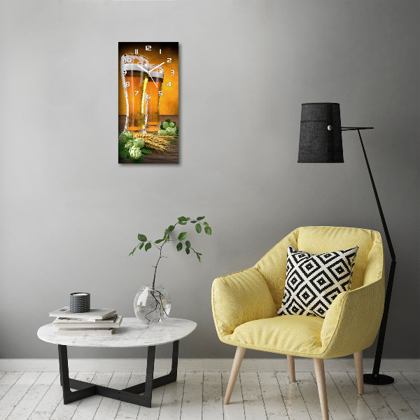 Glazen klok rechthoekige Twee glazen bier