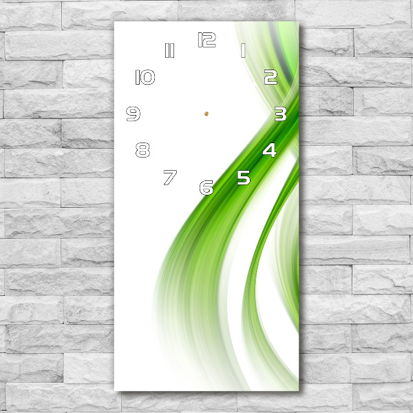 Rechthoekige glas klok Abstracte golf