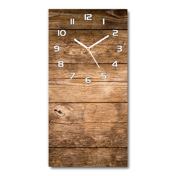 Glazen klok rechthoekige Houten achtergrond