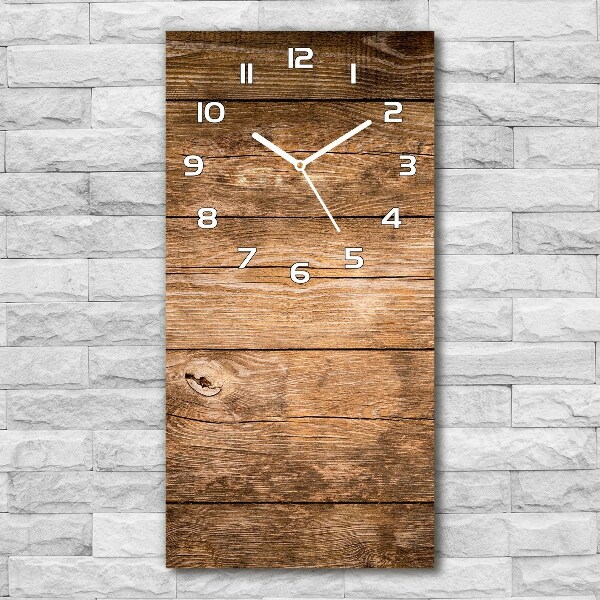 Glazen klok rechthoekige Houten achtergrond