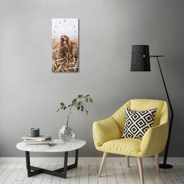 Glazen klok rechthoekige Gouden retriever