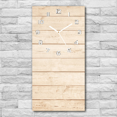 Rechthoekige glas klok Houten achtergrond