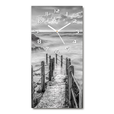 Rechthoekige glas klok Pad langs de zee