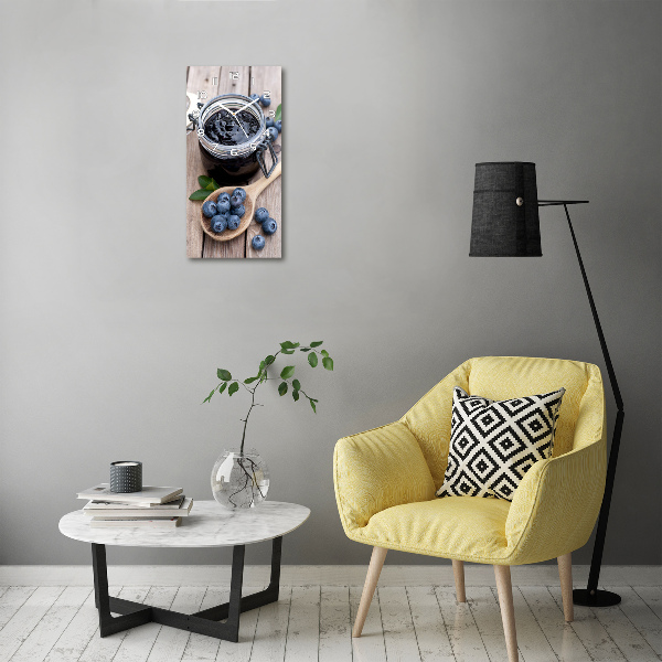 Rechthoekige glas klok Bosbessenjam