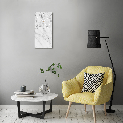 Rechthoekige glazen wandklok Marmeren achtergrond