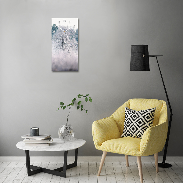 Rechthoekige glas klok Bos in de winter