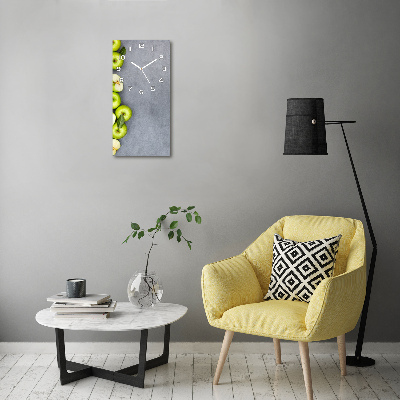 Rechthoekige glas klok Groene appels