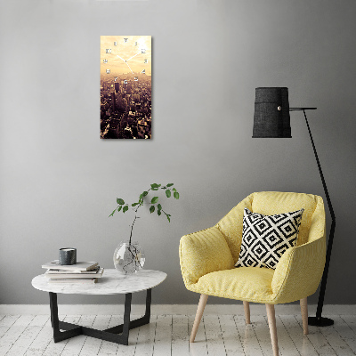 Rechthoekige glazen wandklok Manhattan, New York