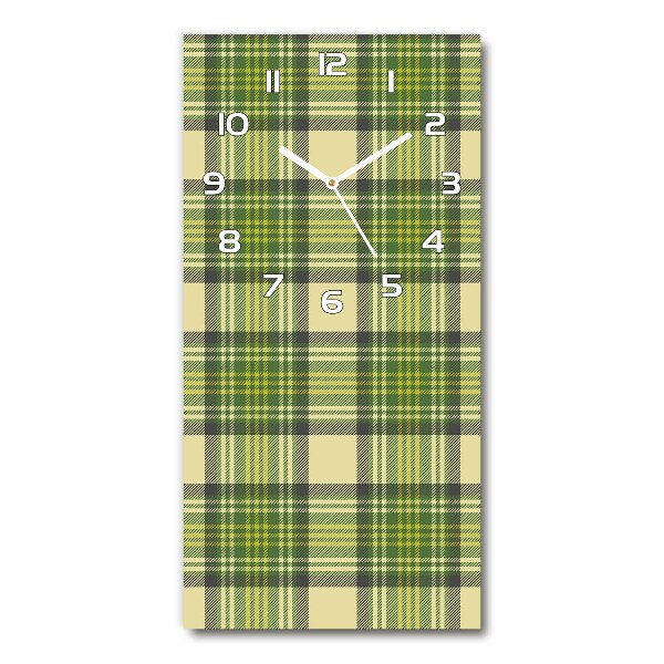 Rechthoekige glas klok Groen geblokt