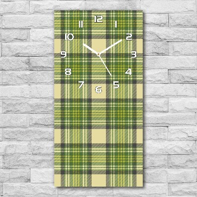 Rechthoekige glas klok Groen geblokt