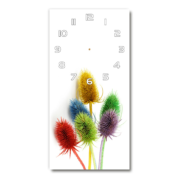 Rechthoekige glas klok Distel