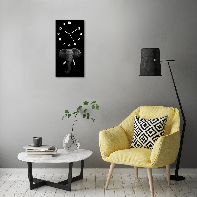 Glazen klok rechthoekige Afrikaanse olifant