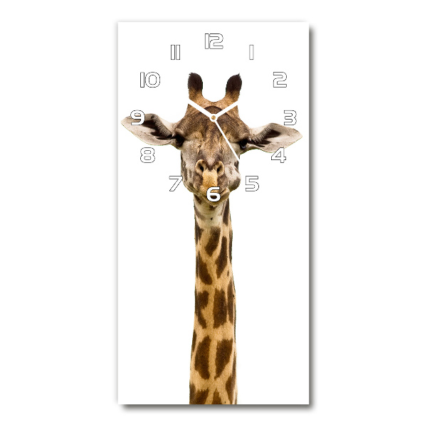 Rechthoekige glas klok Giraffe