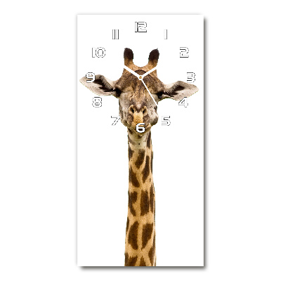 Rechthoekige glas klok Giraffe