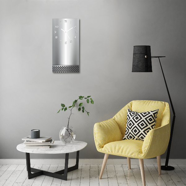 Glazen klok rechthoekige Metalen achtergrond