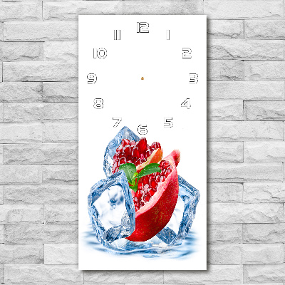 Glazen klok rechthoekige Granaatappel en ijs