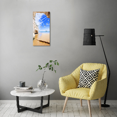 Rechthoekige glas klok Grot aan zee