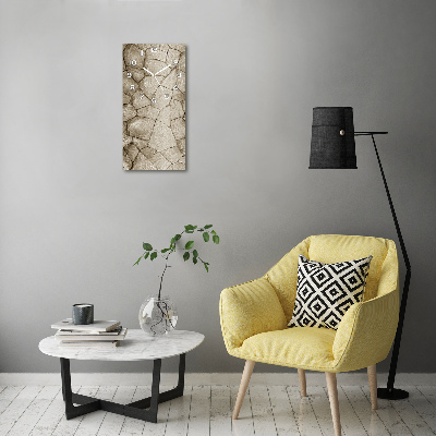 Glazen klok rechthoekige Stenen muur