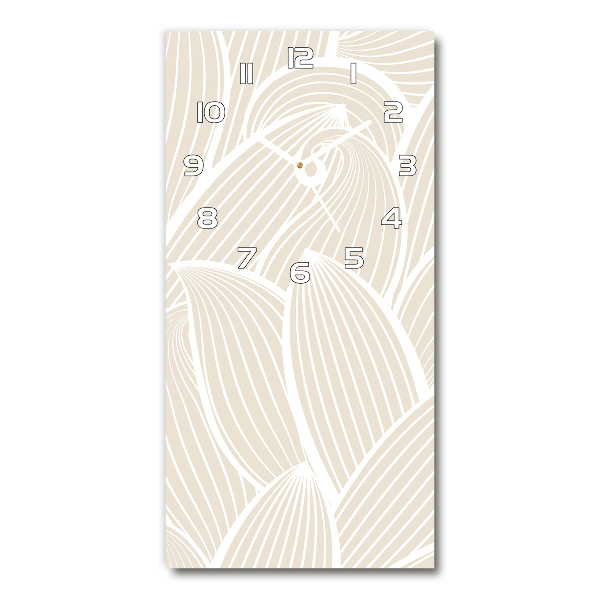 Rechthoekige glazen wandklok Bloemblaadjes