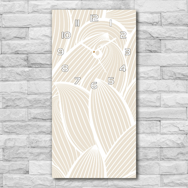 Rechthoekige glazen wandklok Bloemblaadjes