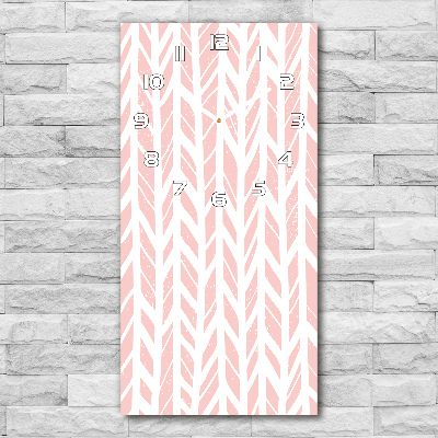 Rechthoekige glas klok Visgraatpatroon