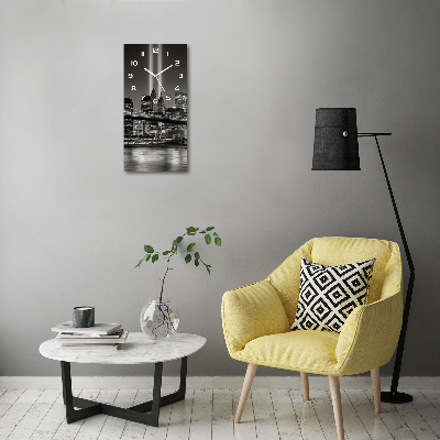Rechthoekige glazen wandklok Manhattan, New York
