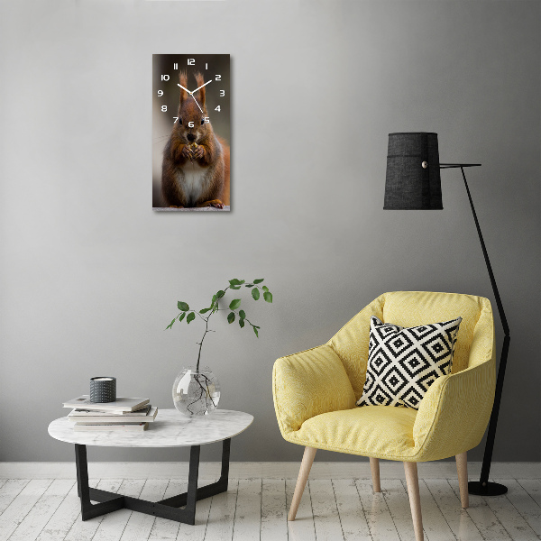 Rechthoekige glas klok Eekhoorn