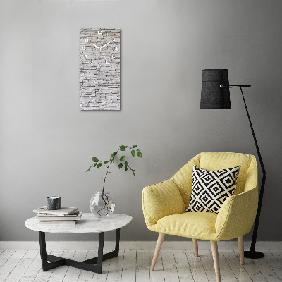 Rechthoekige glas klok Stenen muur