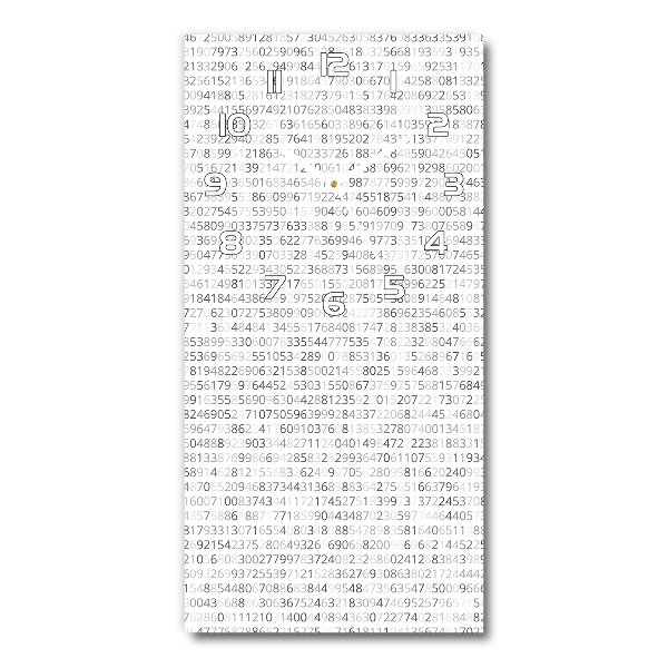 Rechthoekige glas klok Binaire code