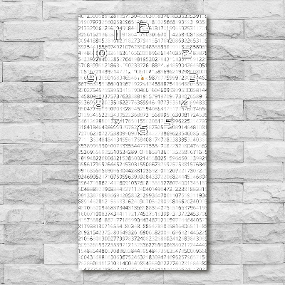 Rechthoekige glas klok Binaire code