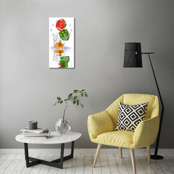 Rechthoekige glas klok Paprika's