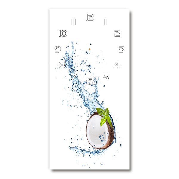 Rechthoekige glas klok Kokosnoot