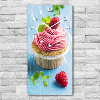 Rechthoekige glas klok Frambozen cupcake