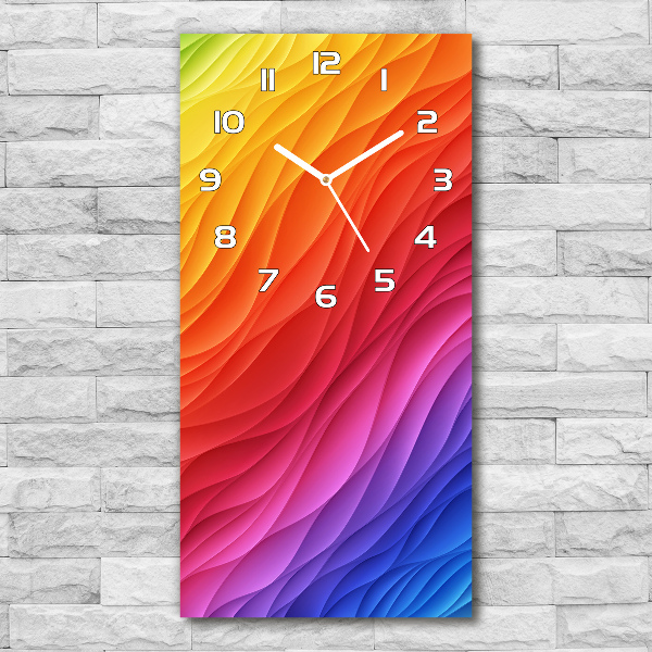 Rechthoekige glas klok Kleurrijke golven