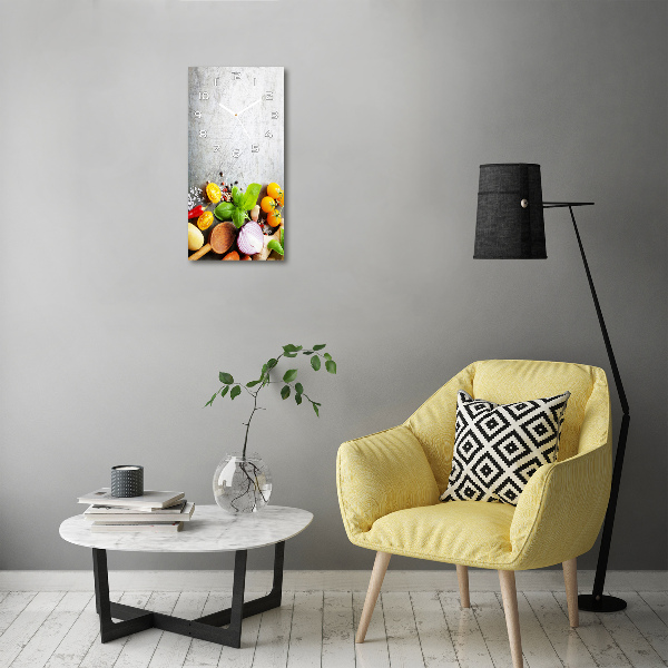 Rechthoekige glas klok Groenten