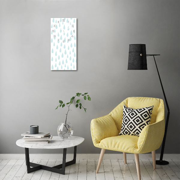 Rechthoekige glas klok Druppels