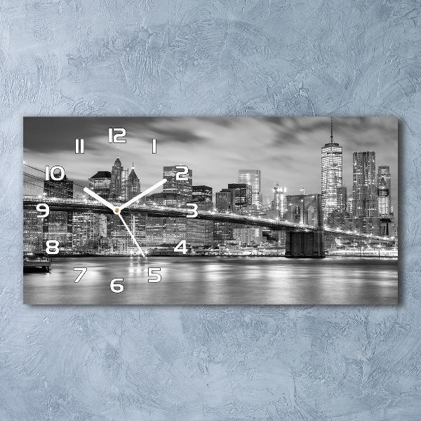 Glazen klok horizontaal Manhattan, New York