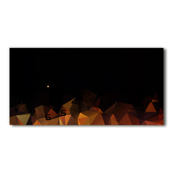 Glazen wandklok rechthoekig Abstractie