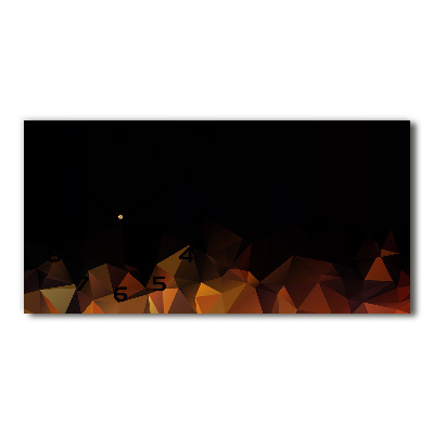 Glazen wandklok rechthoekig Abstractie