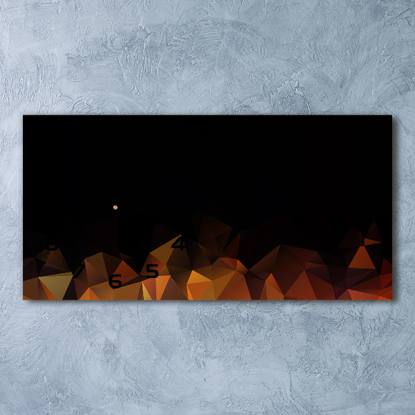 Glazen wandklok rechthoekig Abstractie