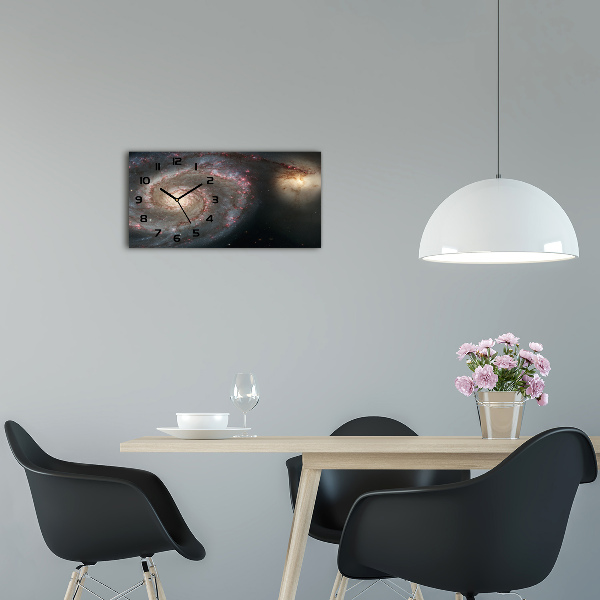 Glazen wandklok rechthoekig Nevel