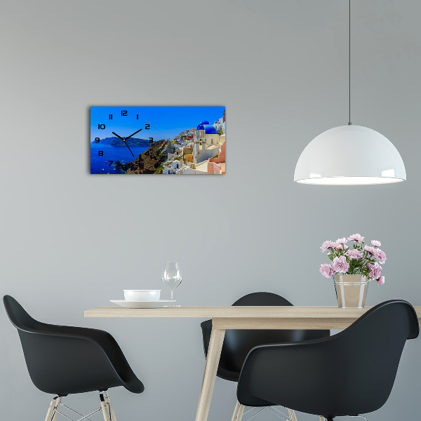 Glazen klok horizontaal Santorini, Griekenland