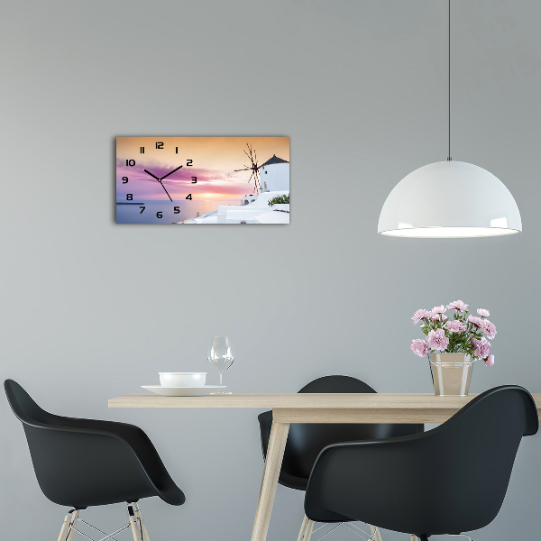 Glazen klok horizontaal Santorini, Griekenland