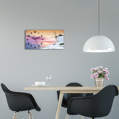 Glazen klok horizontaal Santorini, Griekenland