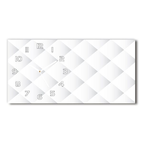 Langwerpige wandklok van glas Achtergrond met vierkanten