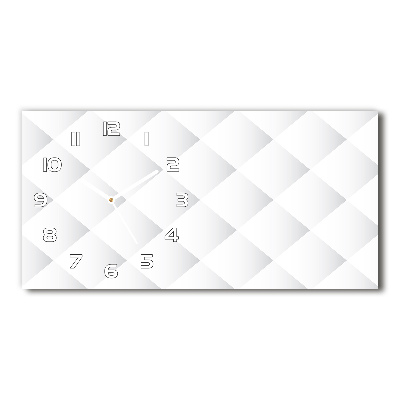 Langwerpige wandklok van glas Achtergrond met vierkanten