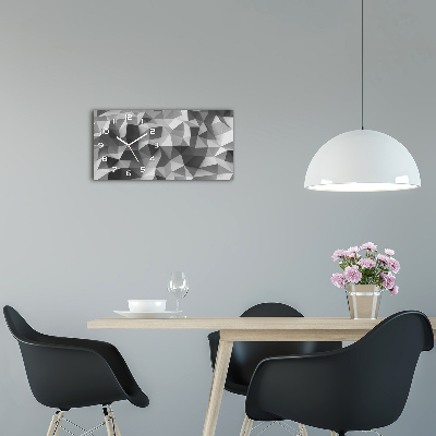 Glazen klok horizontaal Abstracte driehoeken